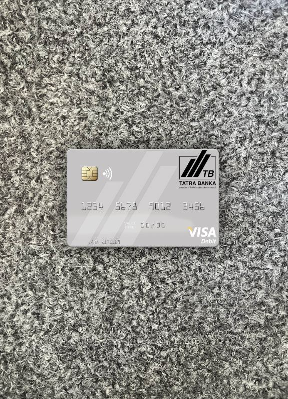 Download Slovakia Tatra Banka visa debit card photolook front Photoshop template